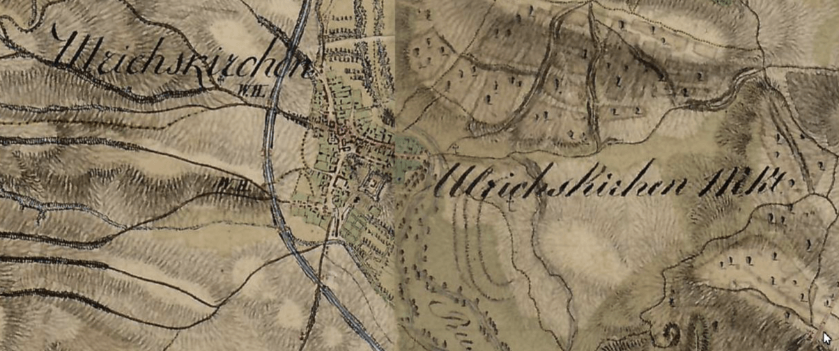 Historische Karte von Ulrichskirchen